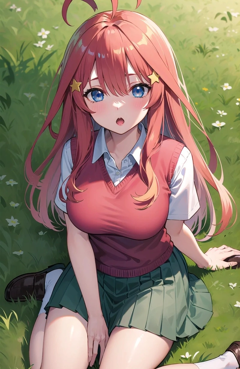 Visual học đường trong trẻo của Itsuki Nakano