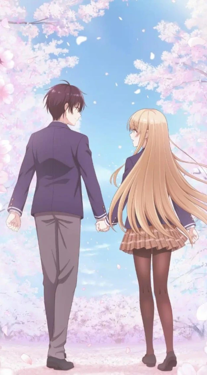 Ảnh anime nắm tay thắm thiết sâu lắng