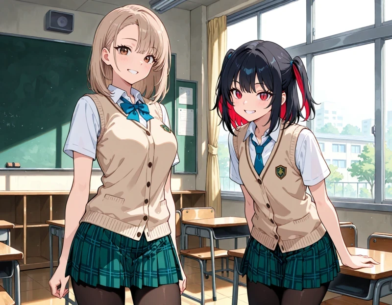 Ảnh học sinh anime tươi tắn dễ nhìn