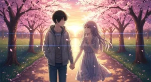 Ảnh nắm tay anime ngọt ngào dịu dàng