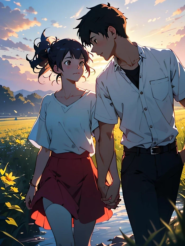 Anime nắm tay dịu êm thanh bình