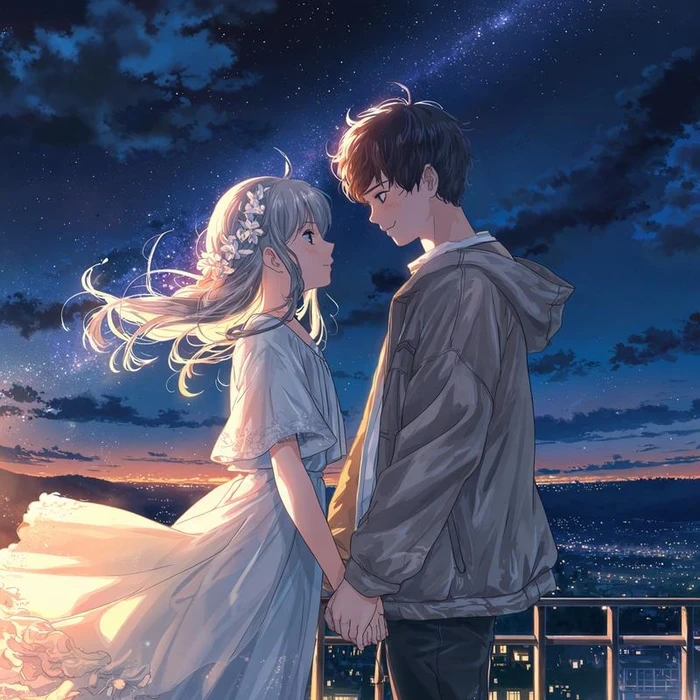 Anime nắm tay thanh bình hồn nhiên