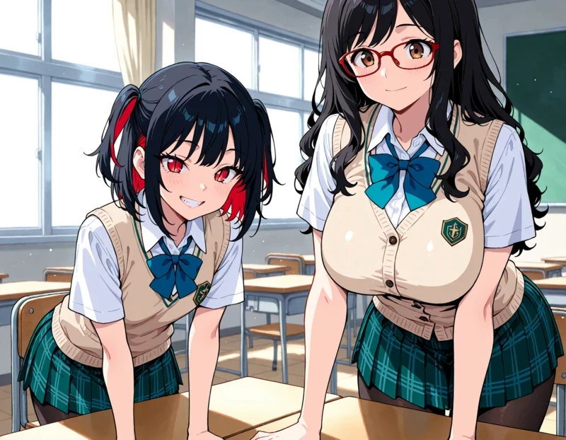 Hình học sinh anime dễ mến tươi tắn