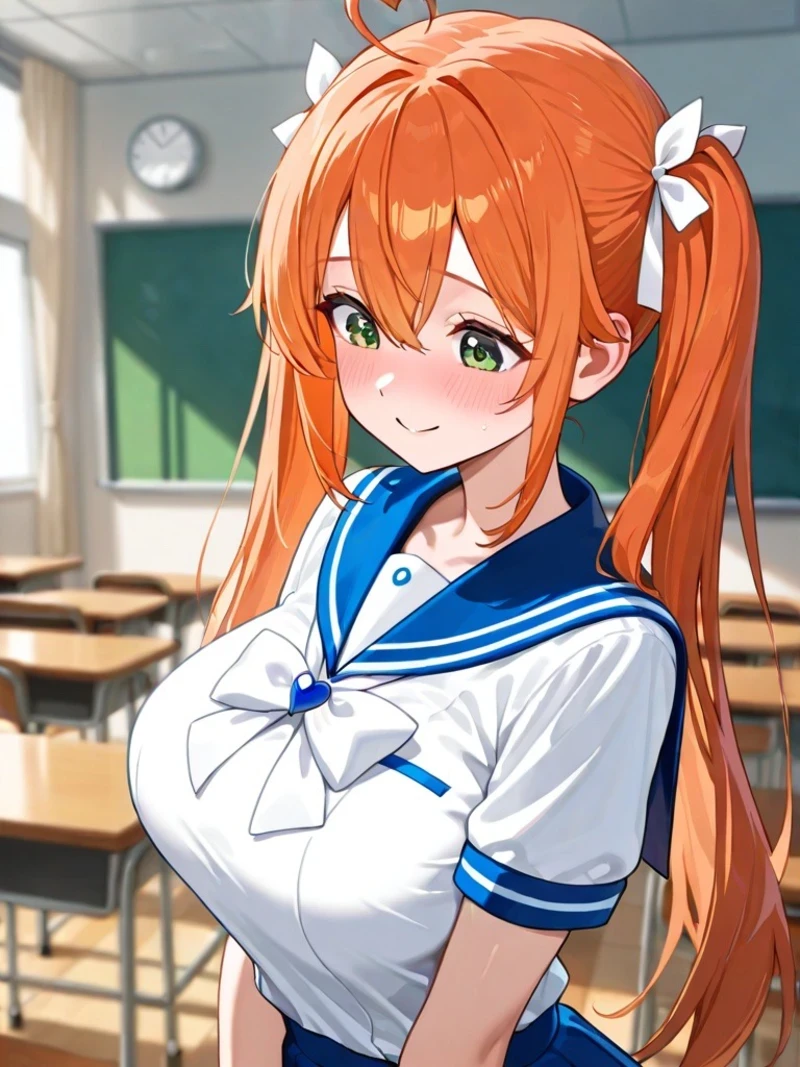 Học sinh anime tươi tắn dễ thương