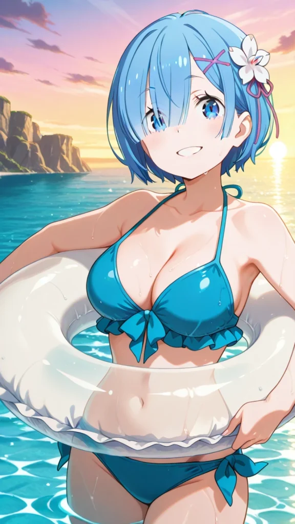 Hình anime Rem nhẹ nhàng duyên dáng