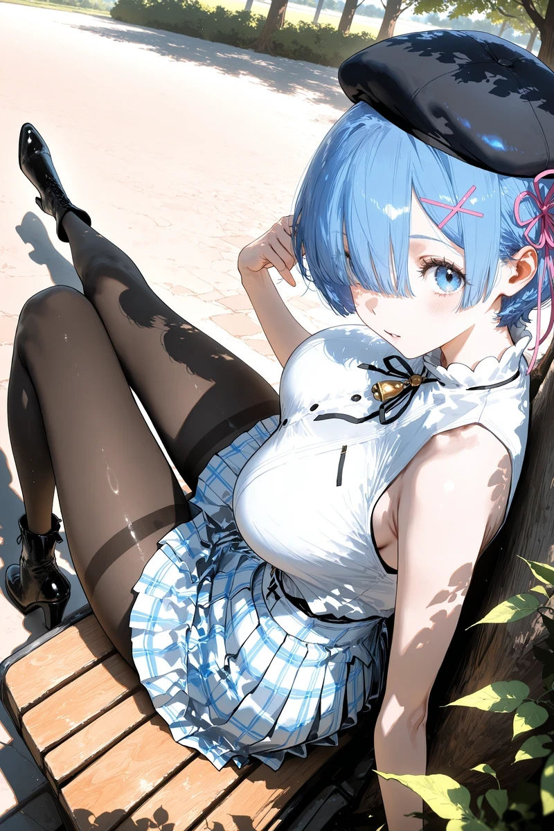 Rem trong ảnh anime kiều diễm thanh tú