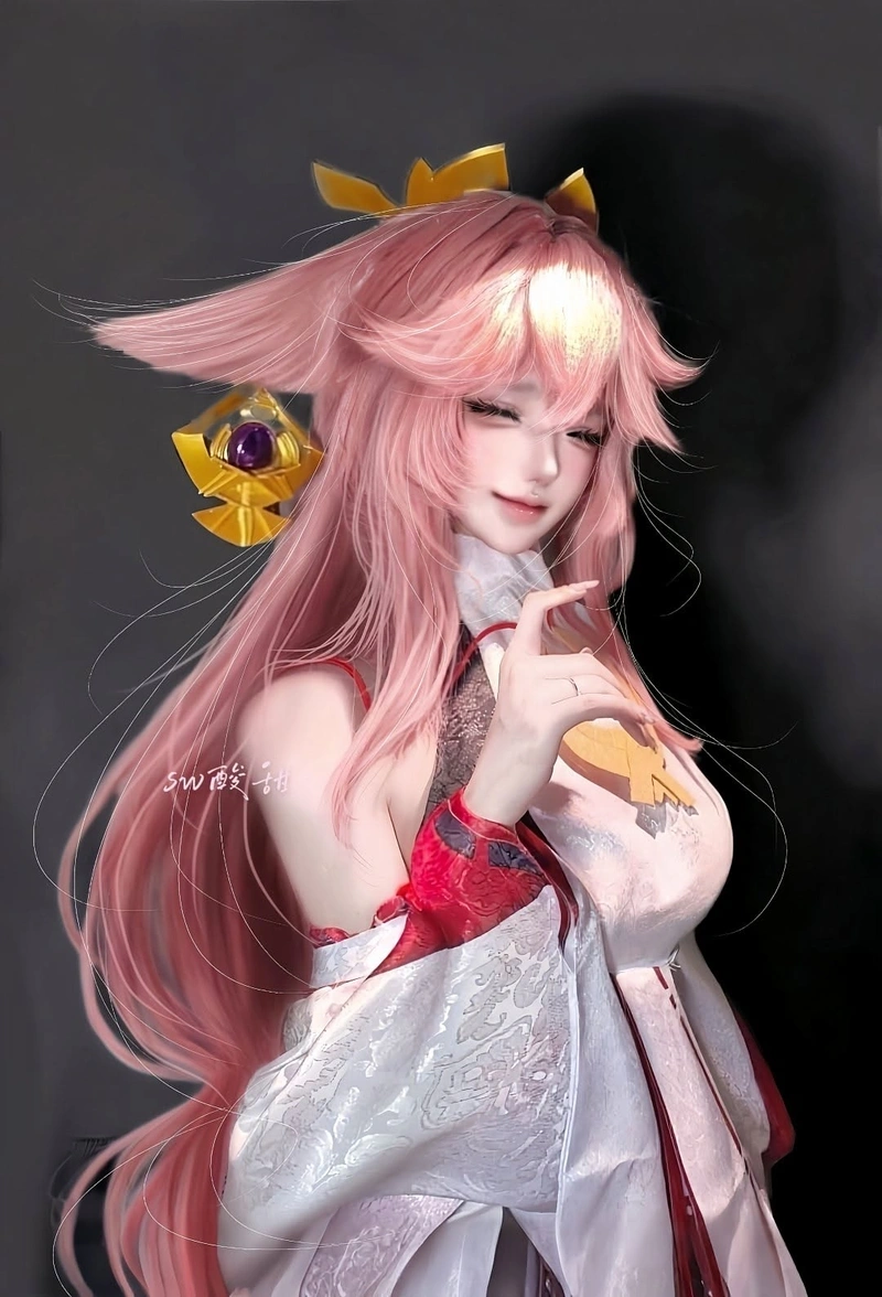 Ảnh Yae Miko cosplay quyến rũ kiều diễm