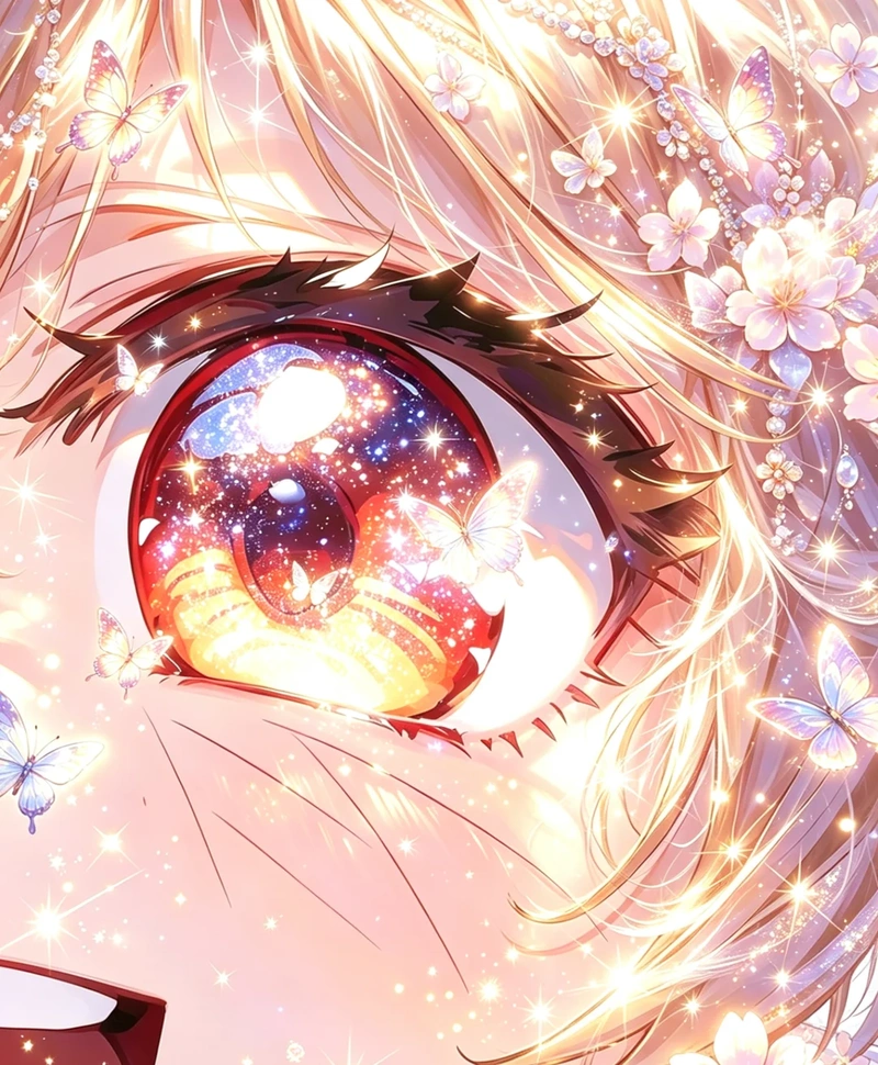 Hình anime mắt lấp lánh lung linh