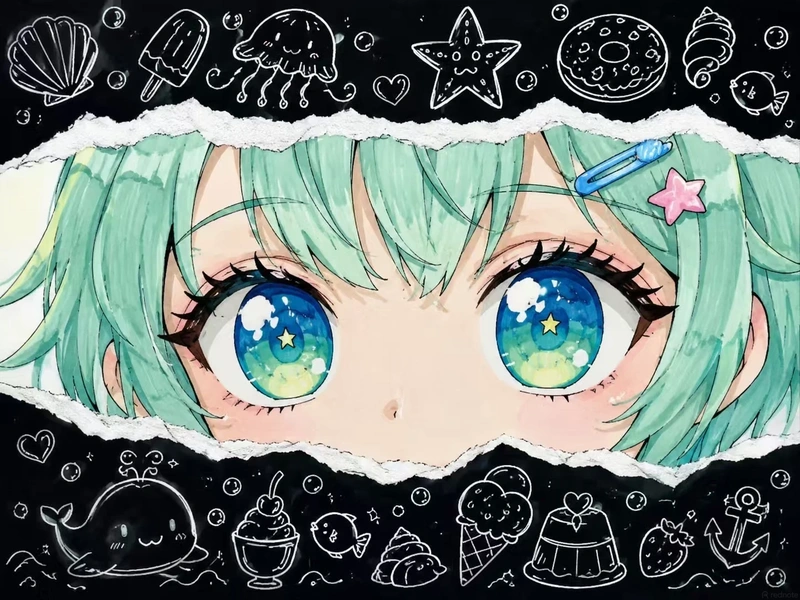 Hình anime đôi mắt dịu dàng duyên dáng