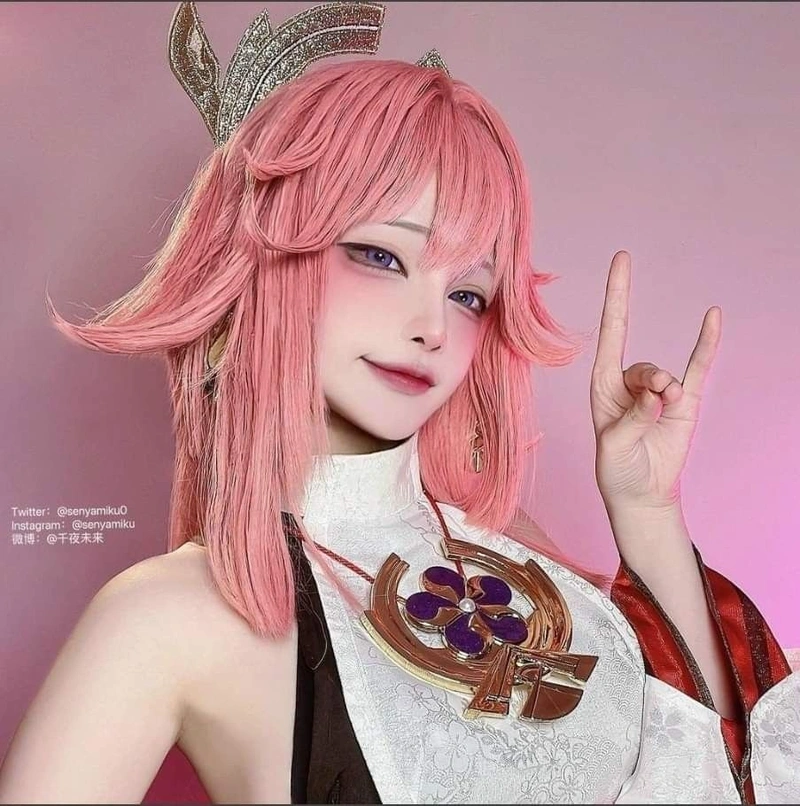 Hình cosplay Yae Miko duyên dáng thanh tao